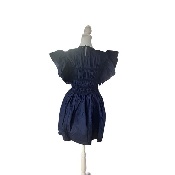 Misa Los Angeles Women's Blue Radha Flutter Sleeve Smocked Mini Dress XS NWT - Picture 2 of 7